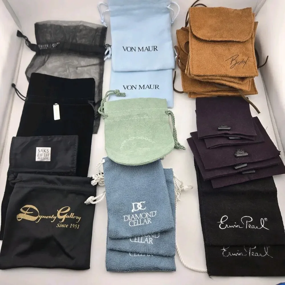 Designer Jewelry Pouch Lot of 25 Bixby Saks Erwin Pearl Von Maur